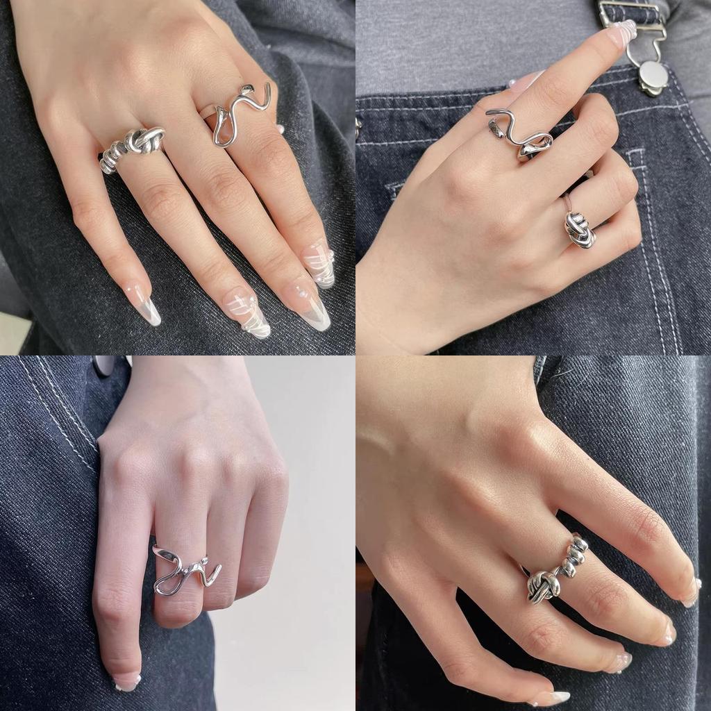 Stylish Korean Minimalist Open Ring For Women With Adjustable Copper Geometry Design