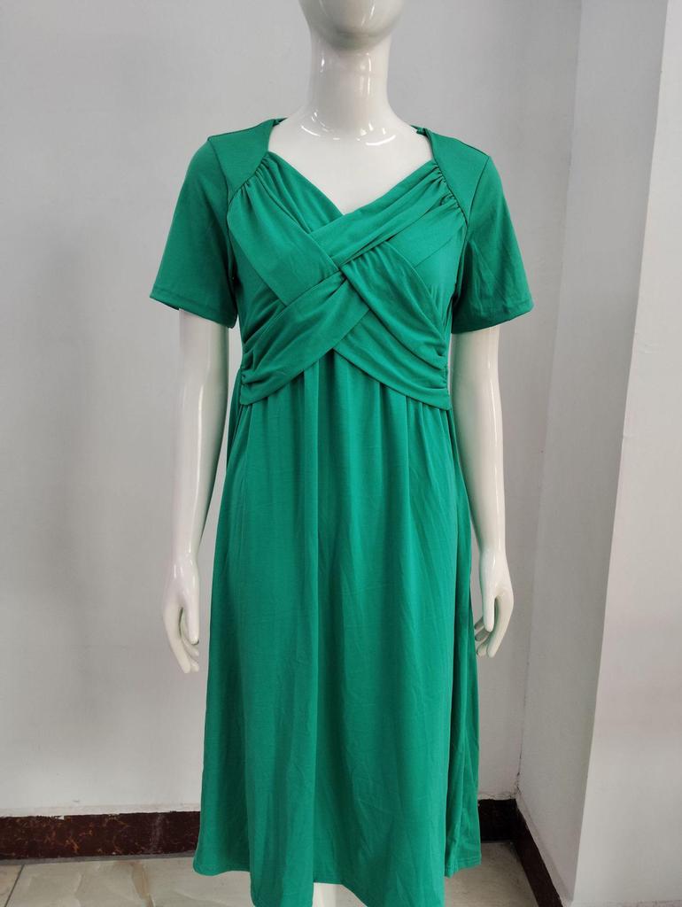 2024 Trendy Summer Short-Sleeve Dress for European & American Women - Stylish and Unique Design