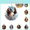 Ornement suspendu décoratif pour sapin de Noël Œuf de dragon dessin animé mignon Acrylique/verre Matériau Pour voitures