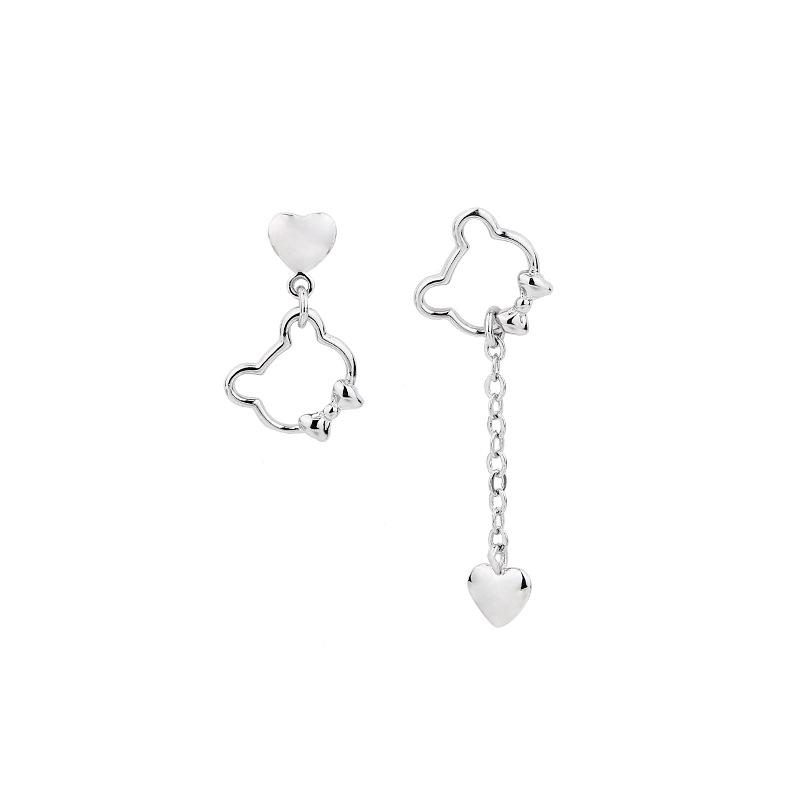 

Асимметричные серьги-кисточки «Кошка и сердце» с мишками для круглых лиц — Идеально для студентов и интернет-знаменитостей Copper (Platinum Color with Earplug)