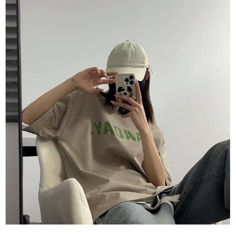 Мужские футболки с буквенным графическим принтом, модные брендовые футболки для мужчин, футболки больших размеров, мужская одежда, повседневная мужская футболка, летняя корейская ретро 5XL верблюд