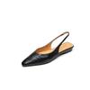 Fashion 2025 New Summer Women Mules Genuine Leather Women Shoes Pointed Toe Low Heel Cover Toe Modern Women Sandals Ladies Shoes