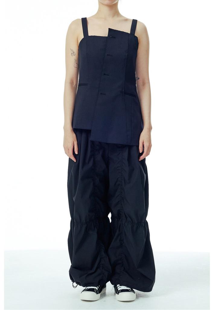 RECODE Puckering Voluminous Pants_Rqpas23545Bkx