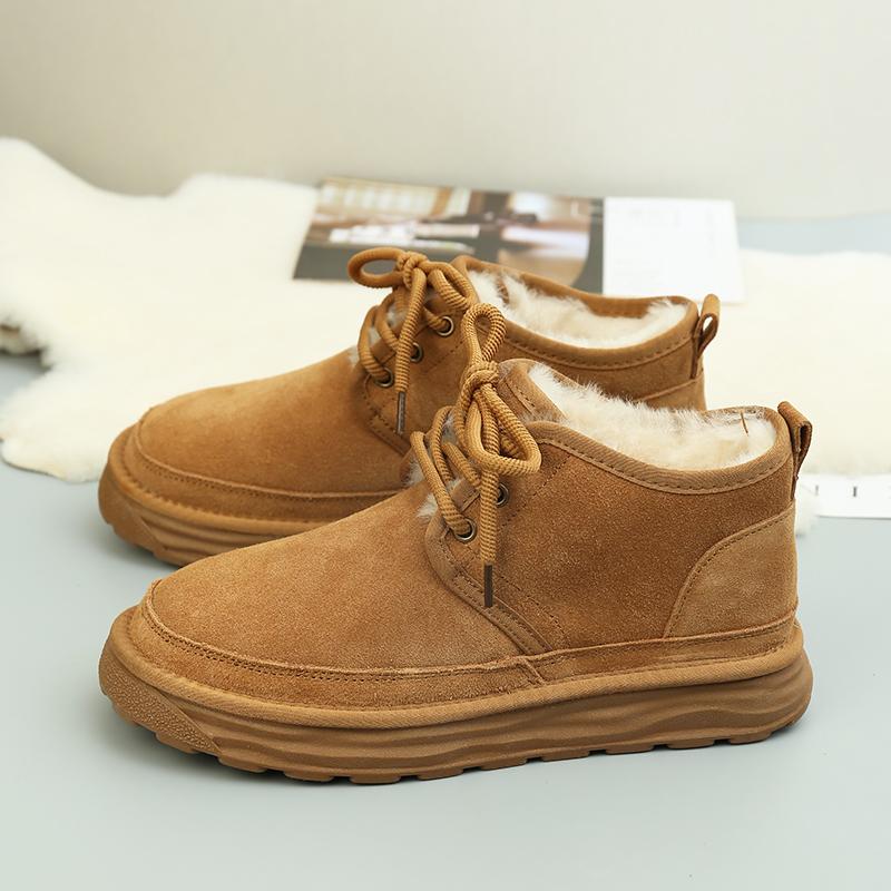 

Women s wool outdoor snow boots women s fur integrated waterproof non-slip warm cotton boots winter low-top thickened short boots 35 малиновый