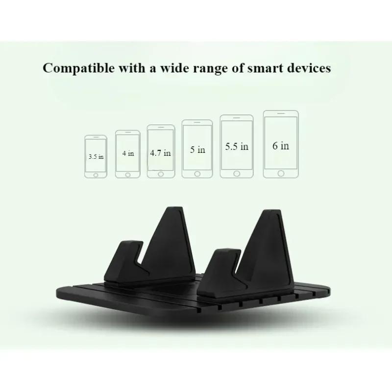 1pc Anti-slip Mat Car Holder Parking License Plate Cell Phone Holder Center Dashboard Silicone Cell Phone Holder Car Accessories