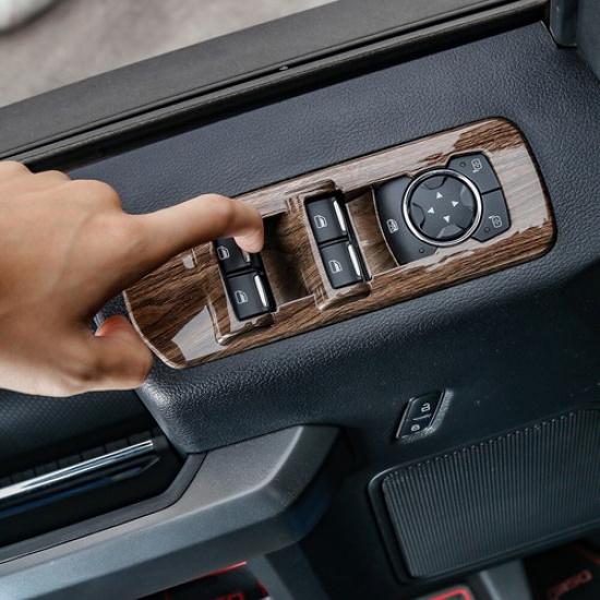 4X Inner Window Lift Switch Button Panel Frame Cover Trim For Ford F150 2015-20