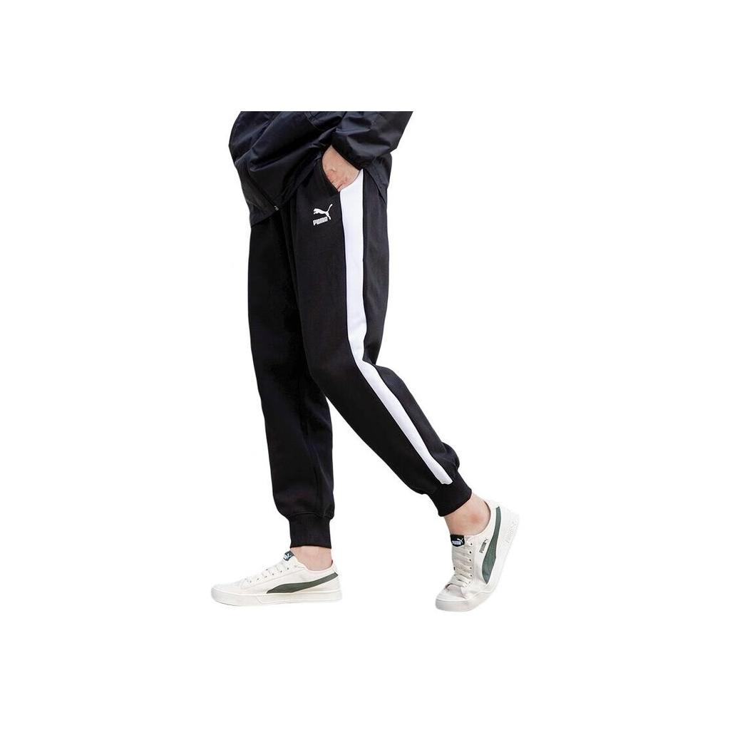 Puma Running Fitness Training Tapered Retro Sweatpants Knitted Sports Pants Men Bottoms 537168-01