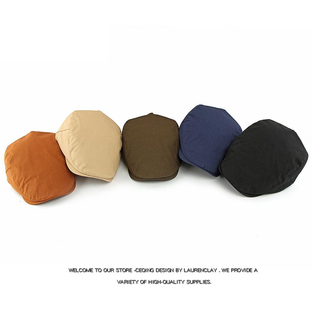 Spring Autumn Cap Men's Beret British Vintage Peaked Cap Women's Forward Cap