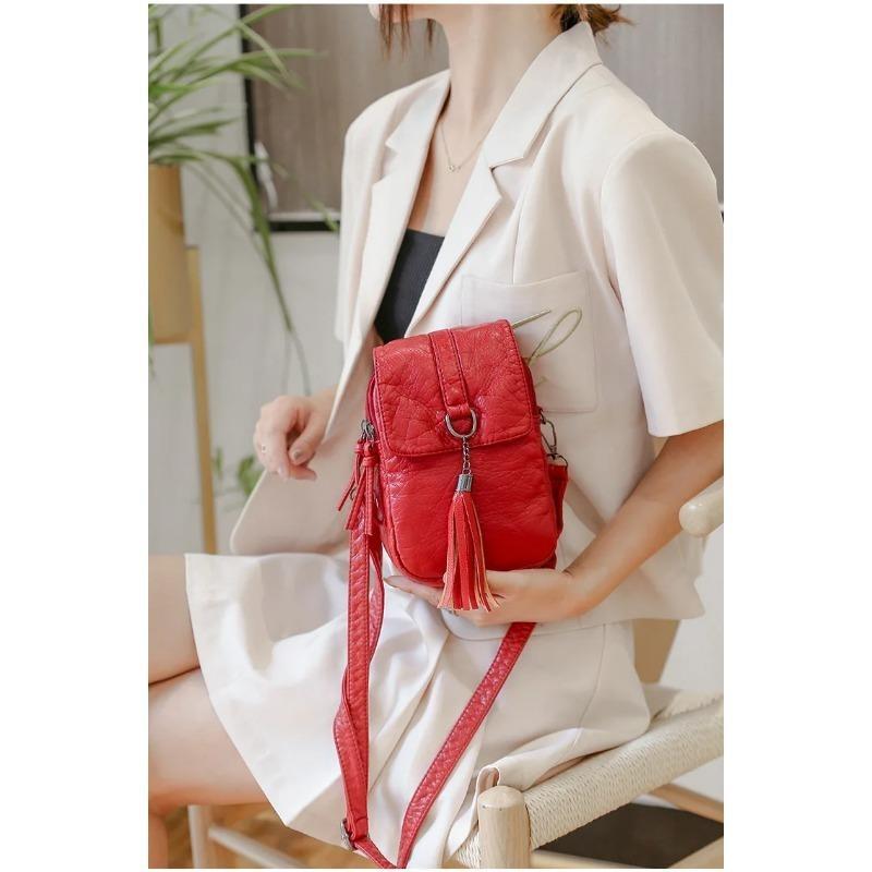 Fashion mini women's designer small shoulder messenger bag wallet lady phone bag female flip phone bag