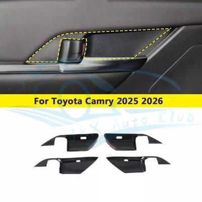 Fit For Toyota Camry 2025 2026 Glossy Black Inner Door Handle Bowl Cover Trim E