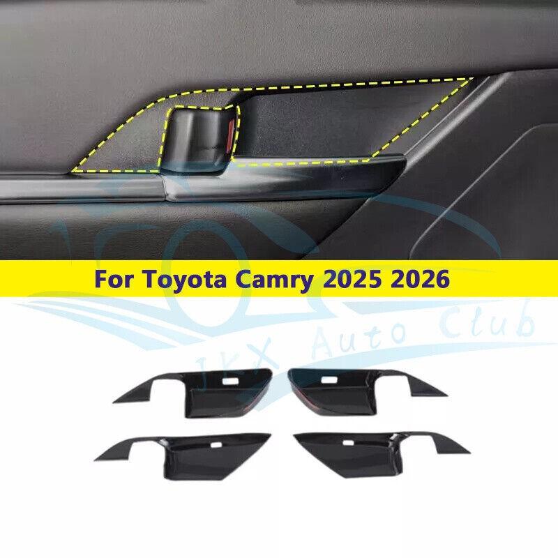 Fit For Toyota Camry 2025 2026 Glossy Black Inner Door Handle Bowl Cover Trim e