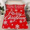 Christmas Theme Pattern Mattress Four-Piece Bedding Set Bedroom Dormitory Bedding Decoration