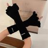 Winter Lengthen Wrist Gloves Adult Trumpet Edge Arm Warmer for Outdoor Cycling