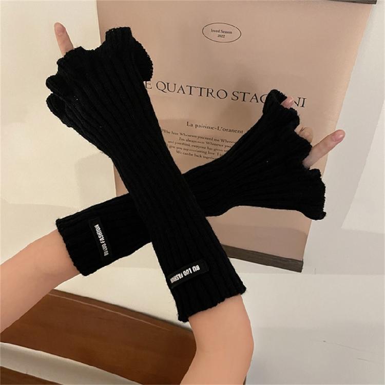 Winter Lengthen Wrist Gloves Adult Trumpet Edge Arm Warmer for Outdoor Cycling