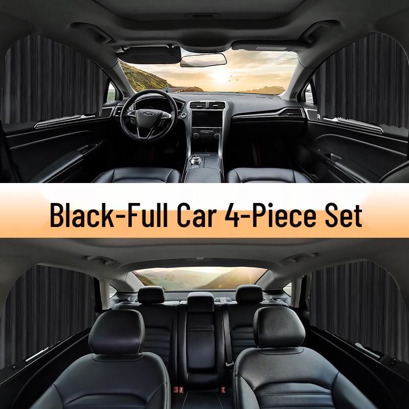Retractable Magnetic Car Window Sunshade Curtain for Heat Insulation