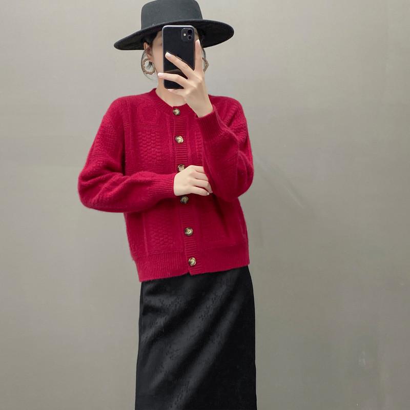 

Женский свитер Qinghe 100% чистый кашемир - Ультрамягкий роскошный зимний пуловер F красный