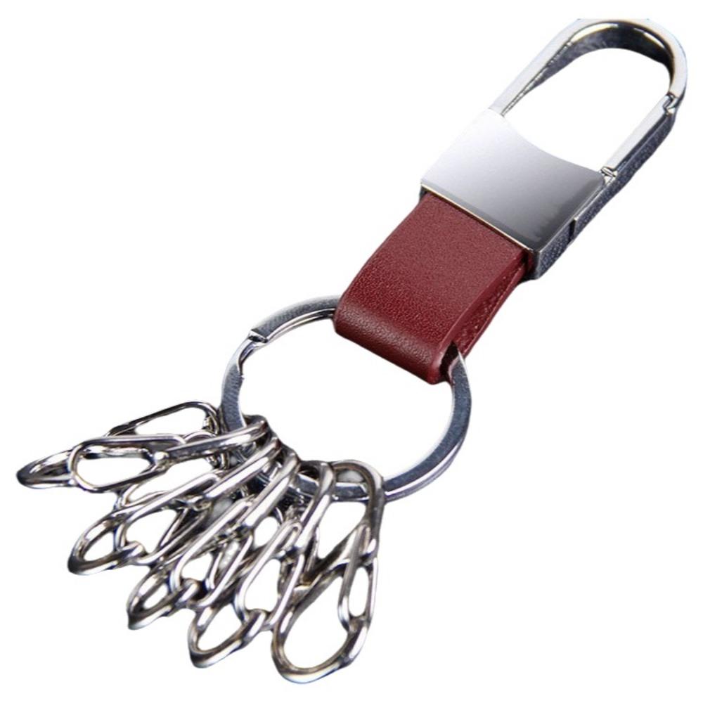 Minimalist Men's  Leather Car Key Ring Durable Car Key Holder Waist Hanging Key Chain  Party Gift