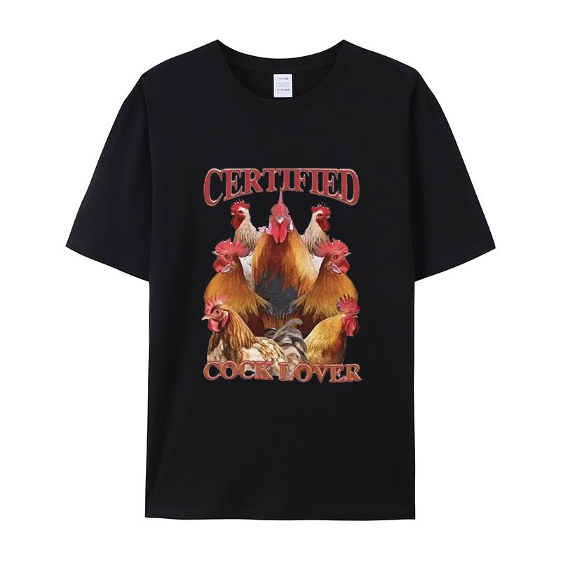 Zertifizierter Schwanzliebhaber Lustig Kreativ Vintage Druck Grafik T-Shirt Herren und Damen Kurzarmshirt Herrenbekleidung Streetwear