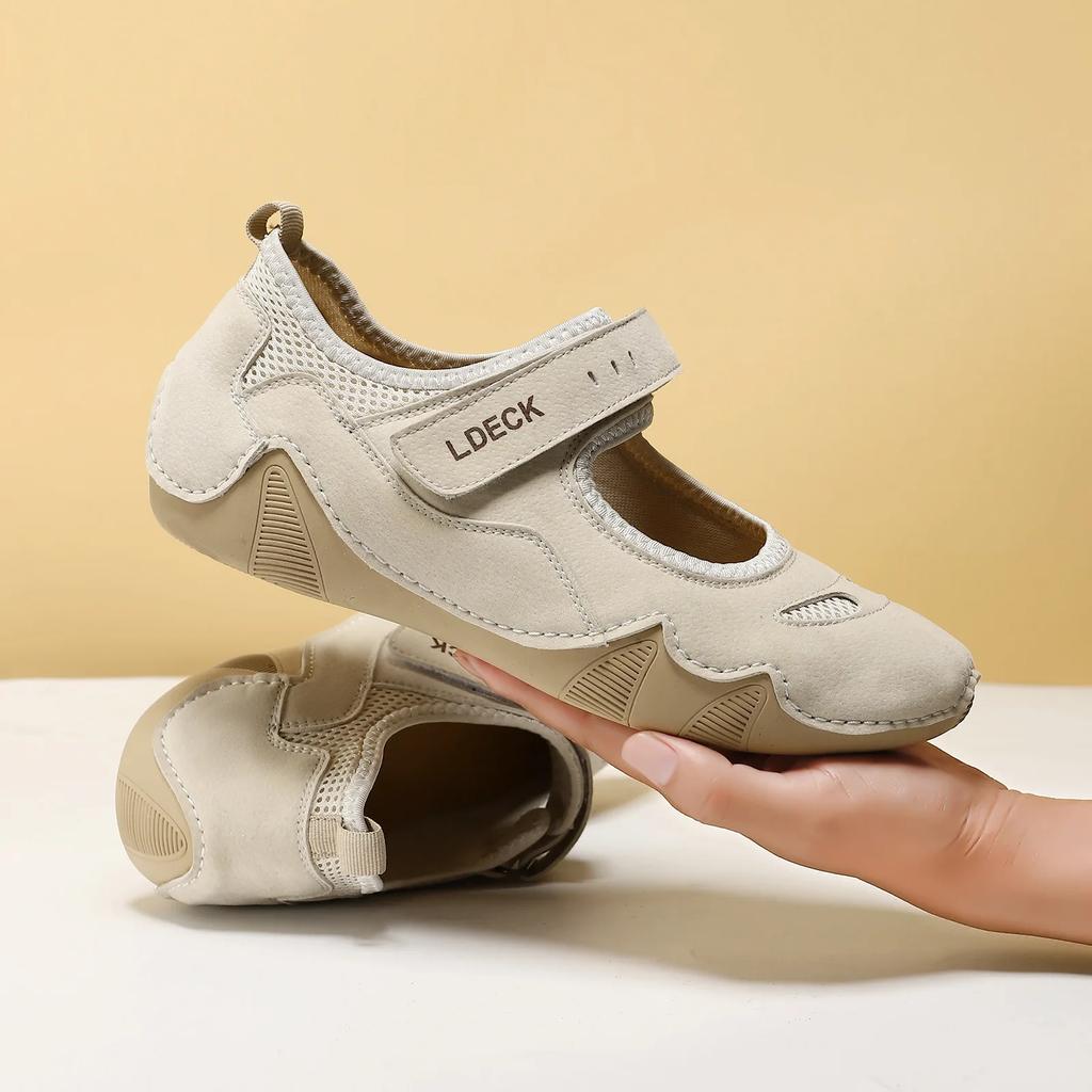 Fashion High Quality Fashion Women's Flat Shoes Round Toe Shallow Shoes Casual Breathable Slip-on Flat Outdoor Ladies Mary Jane Shoes