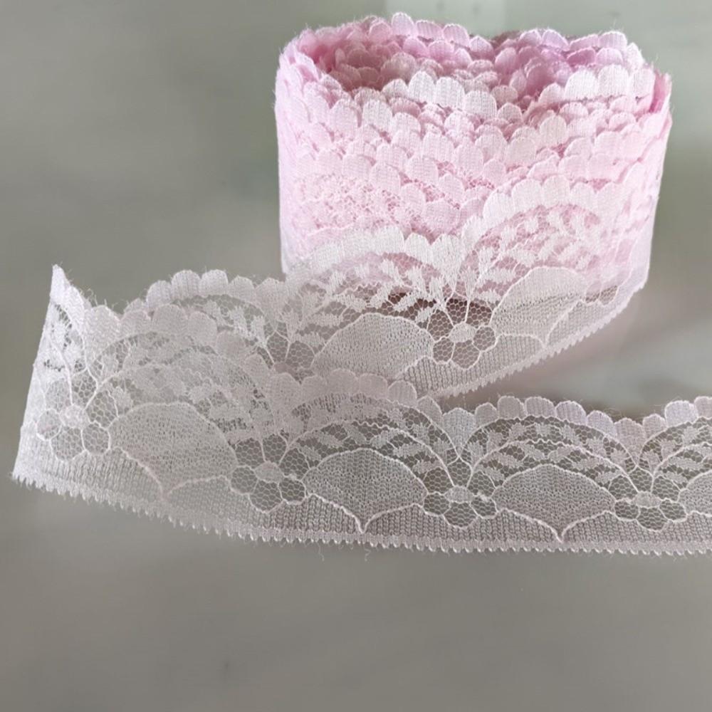 New Mesh Embroidery Lace Ribbon Tape Woven Cotton Non-Stretch Lace Tape Unilateral Flower Lace Trim Curtain Craft