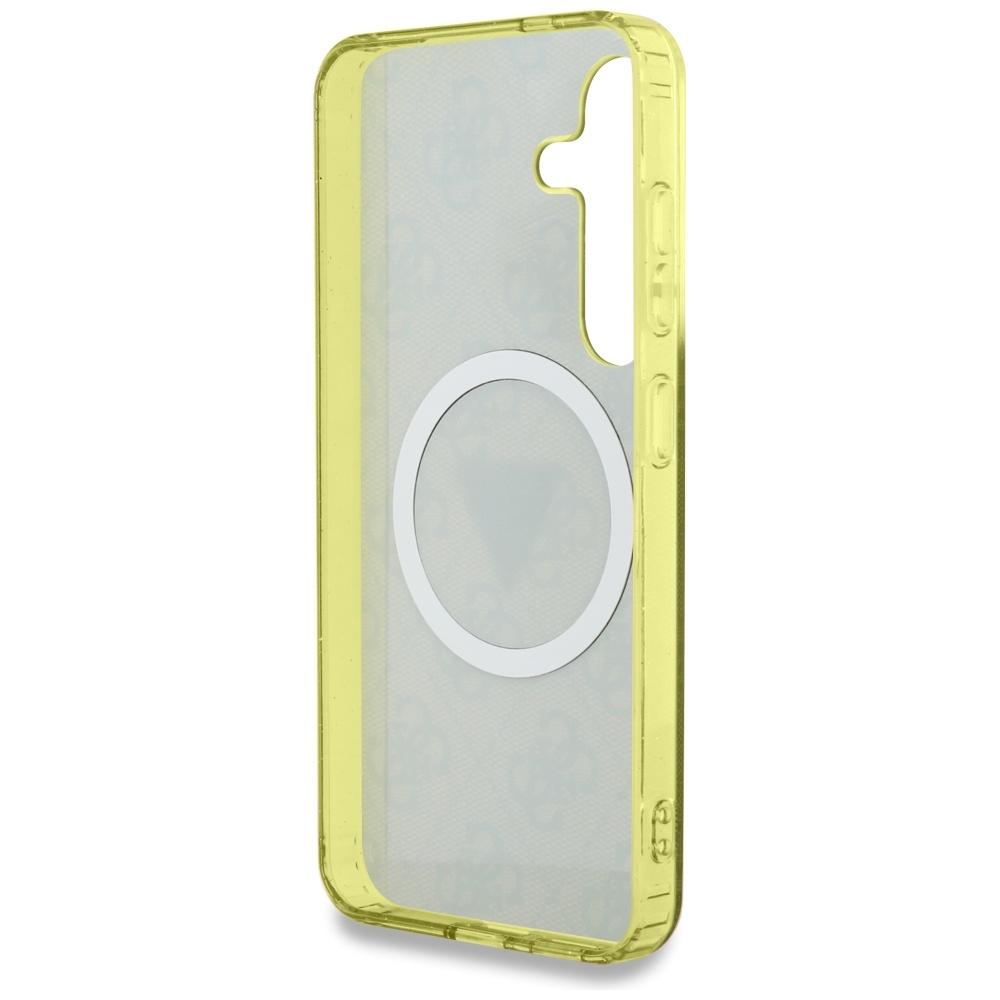 Case for Samsung Galaxy S25 Guess 4G Glitter MagSafe Brown