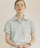 OURHOPE And Stripe Shirt - Sky Blue