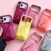 Pentru IPhone 17 16 12 13 14 15 11 Pro Max Plus Husă Telefon Modă Gri Toast Espresso Panglică Suport Luciu de Buze Capac Silicon