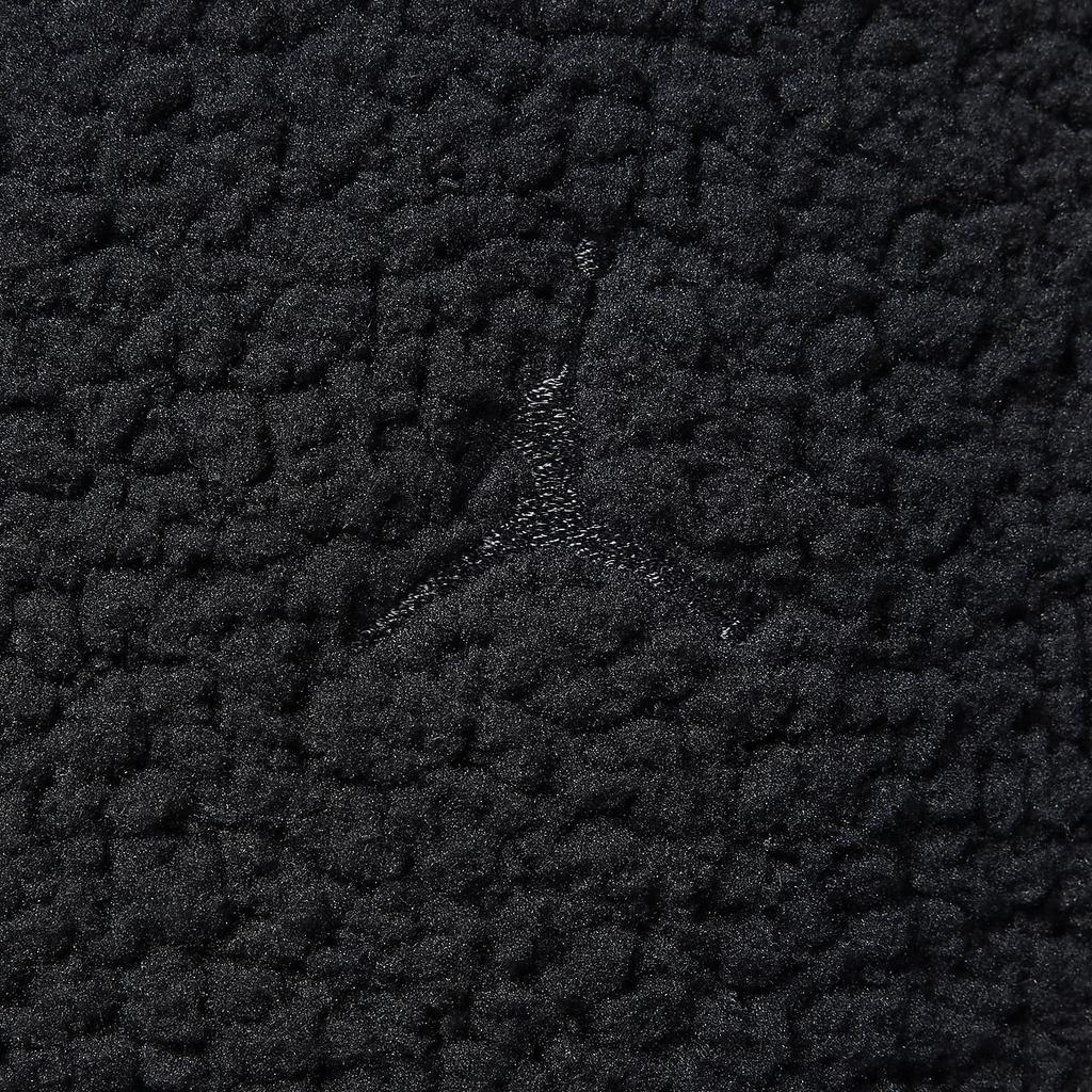 Jordan Veste Polaire Flight FW24 Poil Long Confortable Fermeture Éclair Chaude Vestes Homme Noir FV7448-010