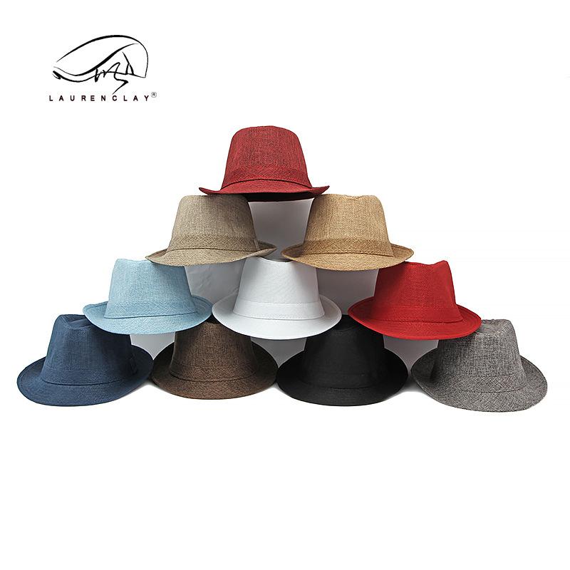 

Hat spring and summer outdoor sun protection sun hat beach top hat women s casual retro jazz hat men M（56-58cm） темно-коричневого кольору