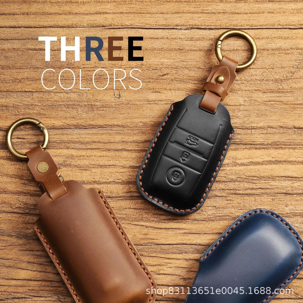 Premium Genuine Leather Key Bag Compatible with Hyundai Kia Sportage Carnival Forte – Elegant & Practical Accessory