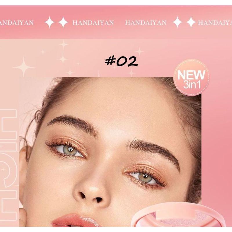 HANDAIYAN - 3 In 1 Highlight Blush Contour Palette - 3 Types