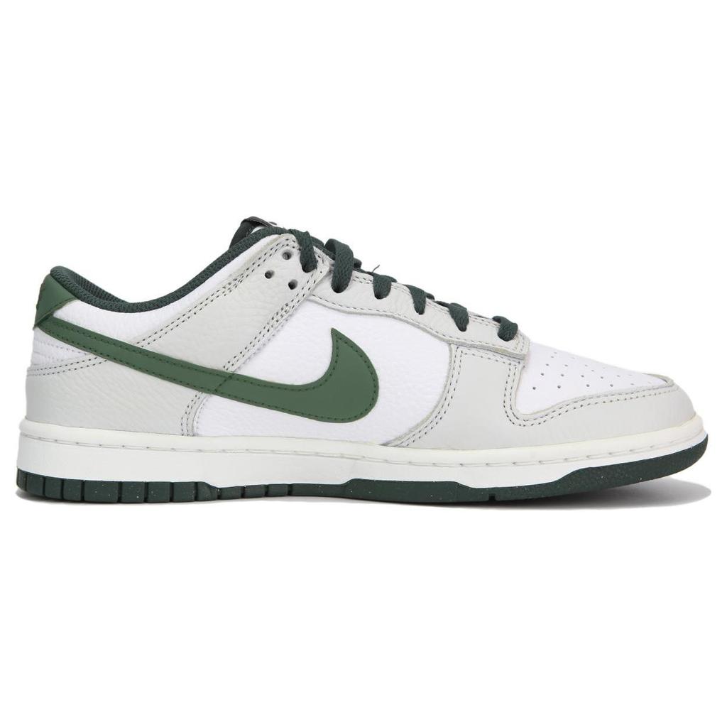 Nike Dunk Low Slip Resistant Abrasion Resistant Low top Skateboard Shoes Men's White Green HF2874-001(Teamfour-)