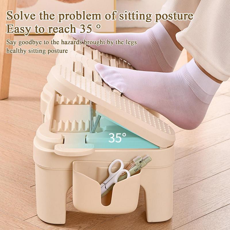 Foot Rest for Under Desk Adjustable Comfortable Foot Stool Portable Offices Footrests with Massage for Birthday Christmas party