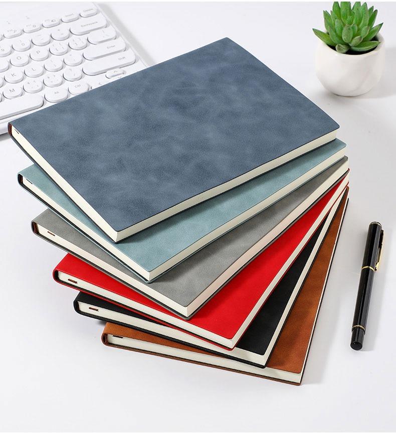 A5 Business Simple Office and High-Value Studentjournal NotebookFashionable Colorful Leather Notebook (Multicolor,Green-a5 sheepskin leather--200 pages)