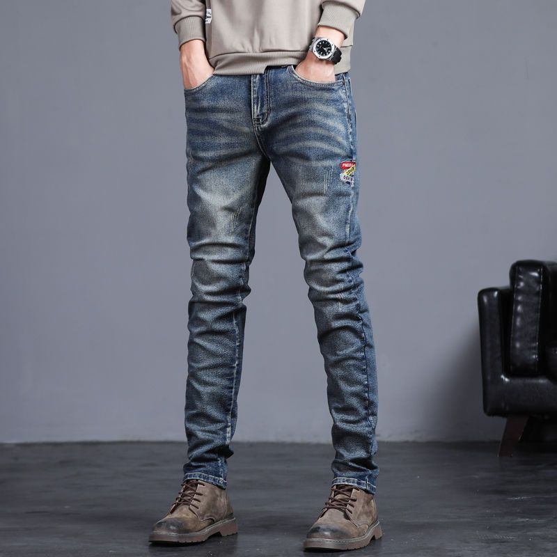 Neue Herren Stretch Skinny Jeans Mode Lässig Baumwolle Denim Slim Fit Hose Männliche Koreanische Hose Streetwear Markenkleidung