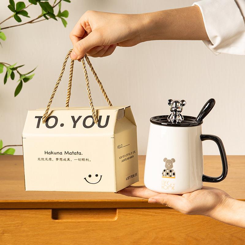 Cadou de absolvire pentru profesor Suveniruri pentru fete Cană ceramică de înaltă calitate cu capac Cadou Ceașcă de apă Ceașcă practică pentru bărbați