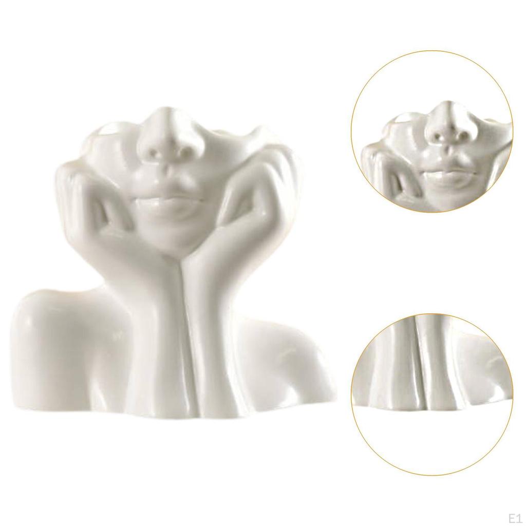 Keramik Gesichtsvase, Minimalismus Halbkörper Büste Vase für Wohnzimmerregal Schlafzimmerdeko
