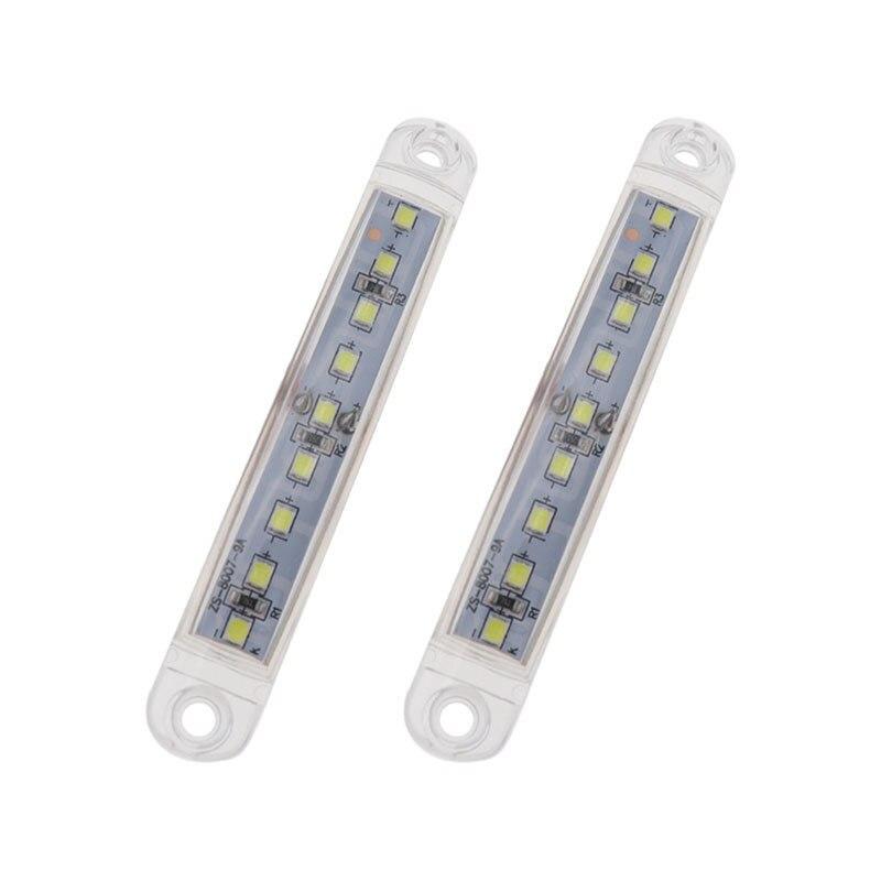 2x 9LED White+Amber+Red+Green+Blue 24V Waterproof Lights Side Marker Light Tail Indicator Parking Lamps Bus/Truck/Trailer/Truck