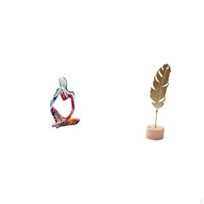 Abstract Thinker Resin Metal Figurine Ornament Sculpture Creative Collectible for Bedroom Office