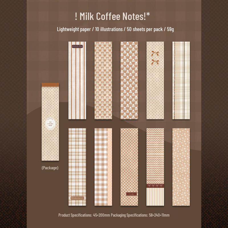Ketchup Girl Caramel Color Sticky Notes - Retro Journaling Material Paper