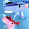 Dinosaur Airplane Launcher Toy Hand-Powered Glider with Soft Foam Aircraft Outdoor Flying Toy Fun Gift for Boys Girls