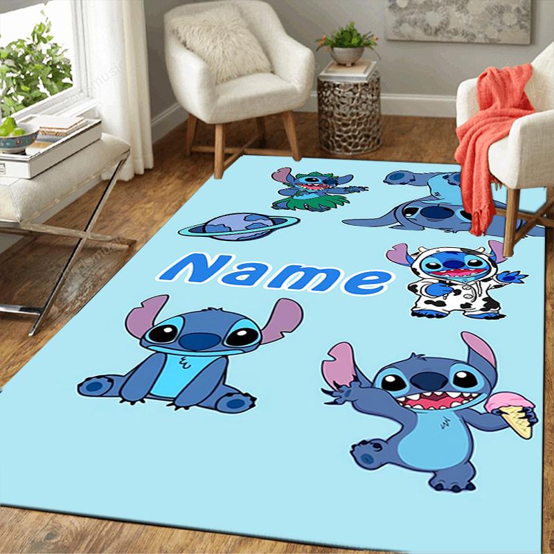Custom 1Pc Lilo Stitch Adventure Rug Office Carpet Indoor Outdoor Entrance Doormat Nonslip Soft And Comfortable Living Room D916300