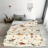 Dachshund Sweater Pattern Flannel Blanket Lovely Printed Portable Extra Soft Suitable For Napping On Bed And Office Resting Cosy