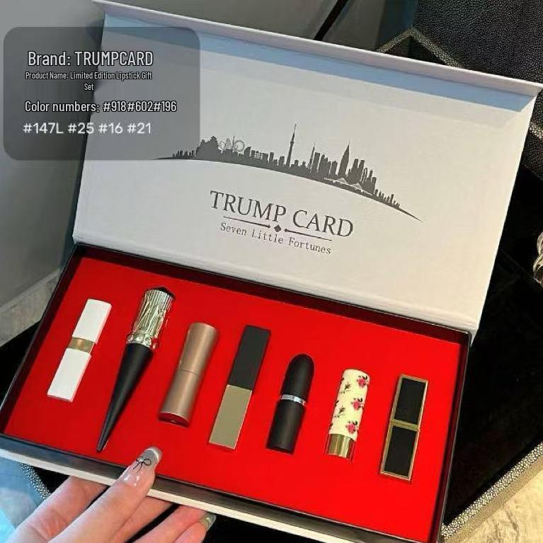 Seven Little Fortunes 7-Piece Lipstick & Gloss Set with Gift Bag & Box