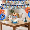 Cartoon Anime Theme Birthday Party Decorations, Pull Flags, Hanging Spiral Balloons, Insert Rows, Birthday Decorations