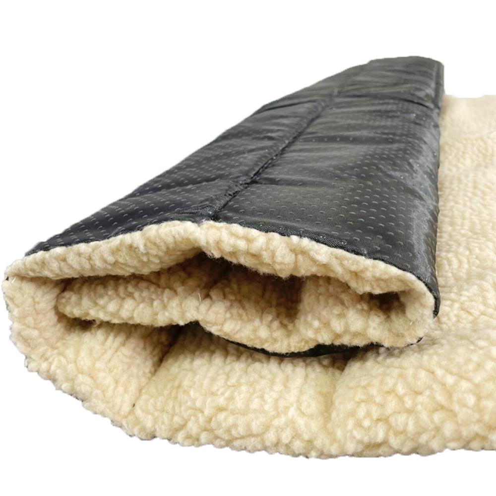 Cat Warming Bed Pet Sofa Pad with Non Slip Bottom Pet Lambswool Crate Bed for Cats Dogs Extra Warm Thermal Pet Pad for