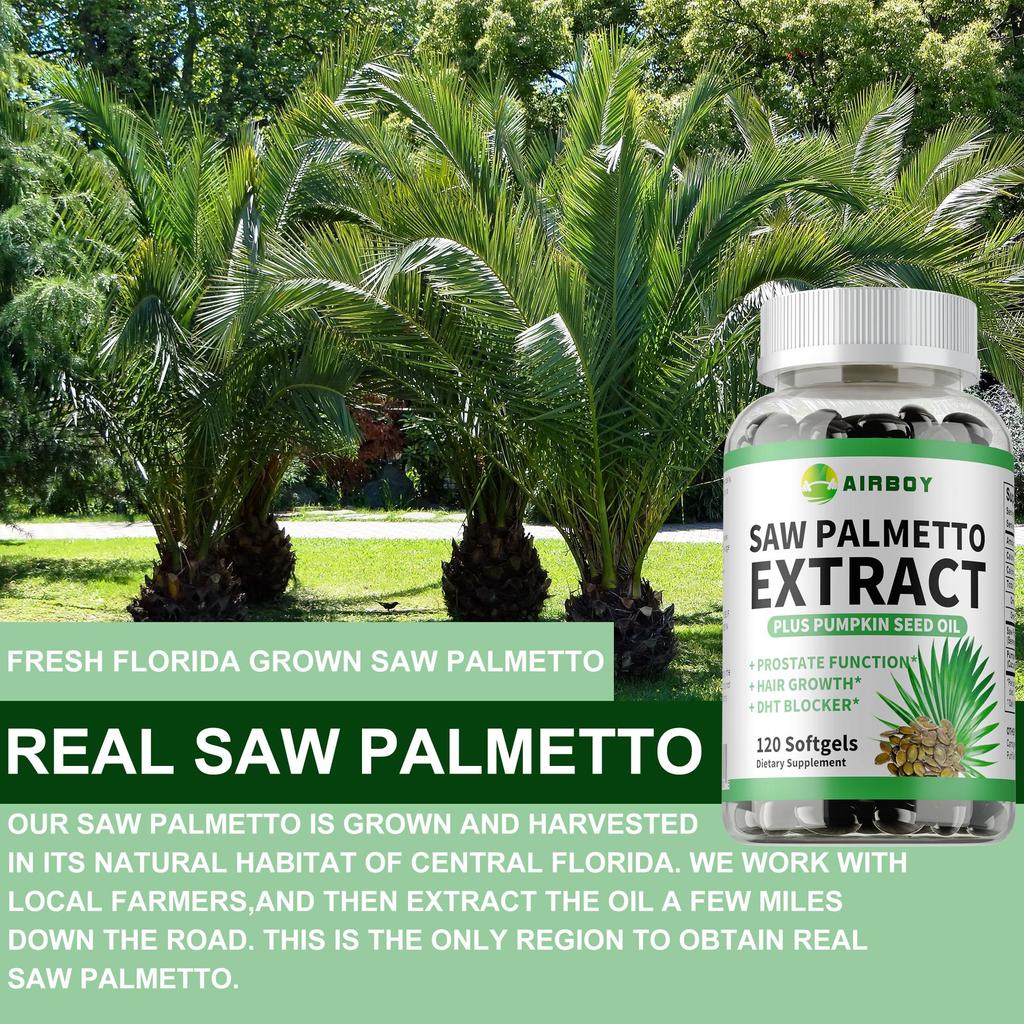 120 Stück Sägepalmenextrakt - Unterstützung der ProstataGesundheit, Haarausfall, HarnwegGesundheit