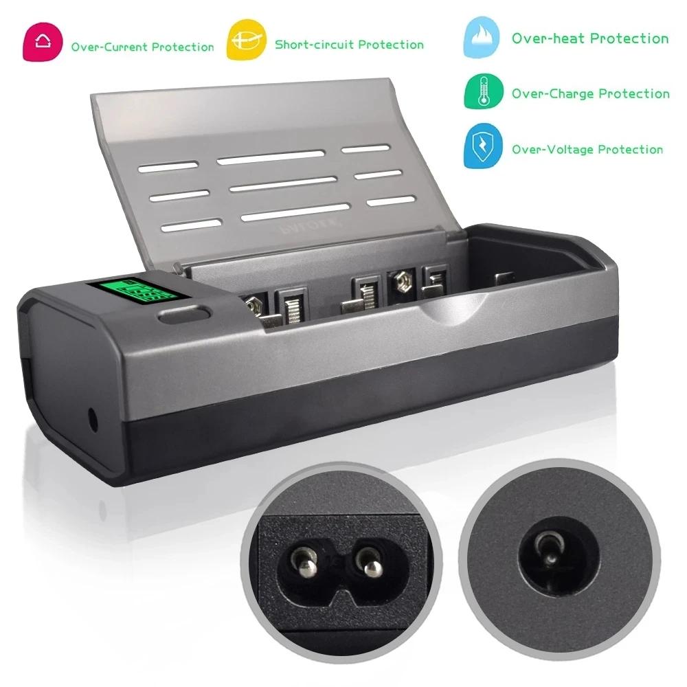 Cityork 1,2 V LR20 Rozmiar D Akumulator 10000 mAh Typ D R20 Akumulator NIMH + LCD Inteligentna ładowarka do baterii AA AAA CD 9 V