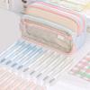 Large Capacity Pencil Bag Japanese Styles Pencil Case Pen Pouch Clear Pencil Pouch Pen Case School Office Supplies