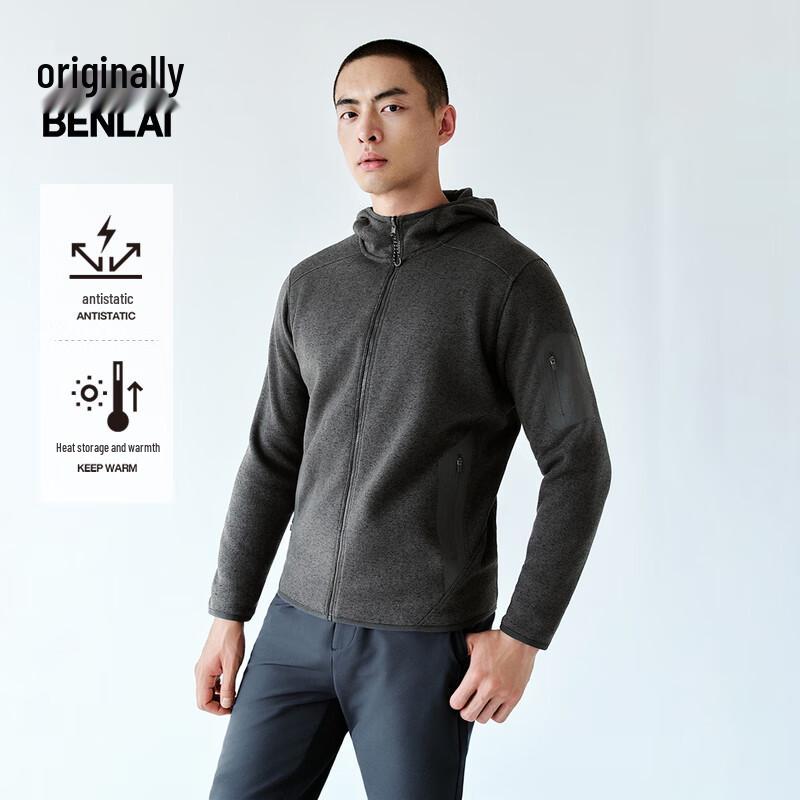 Benlai Men s Anti-Static Thermal Fleece Hooded Jacket S